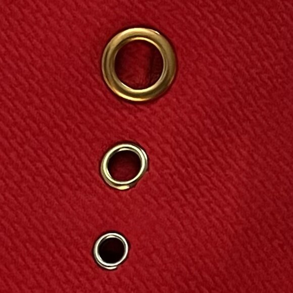 Maria Gabrielle Red Sleeveless Top with Gold Grommet Detail – Size Small - Picture 3 of 7